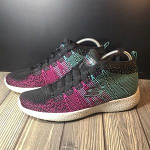 Skechers Women Lite-Weight Blue and Pink Sneakers